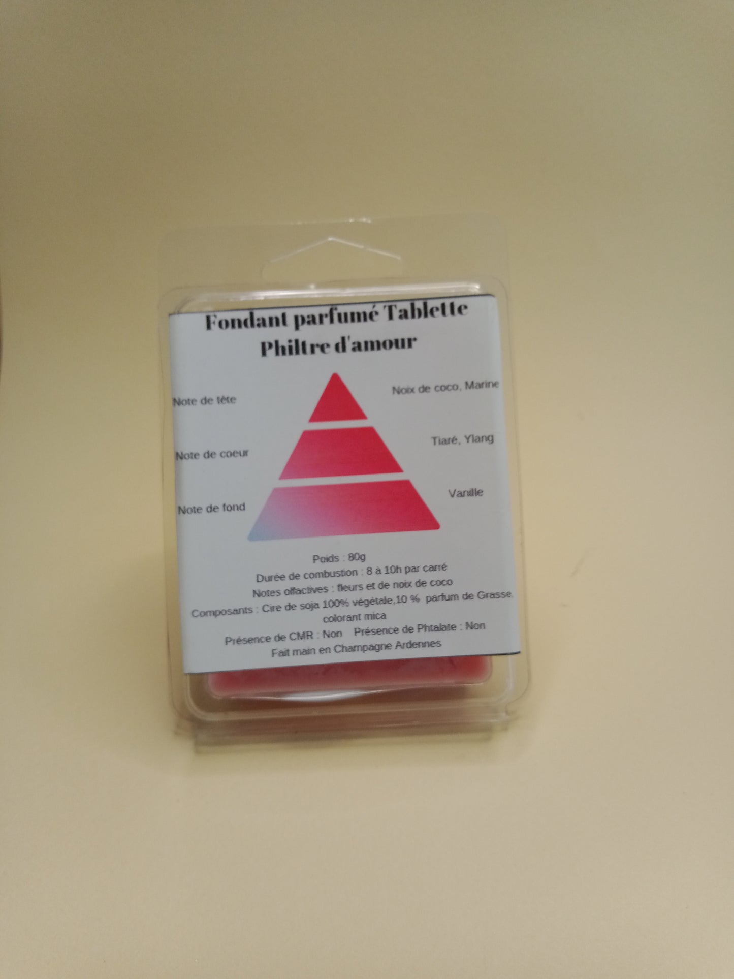 Fondant parfumé Tablette Philtre d'amour