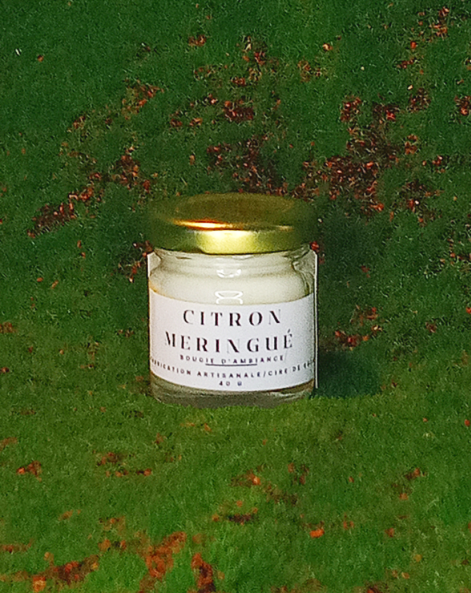 Mini bougie d'ambiance citron meringuée
