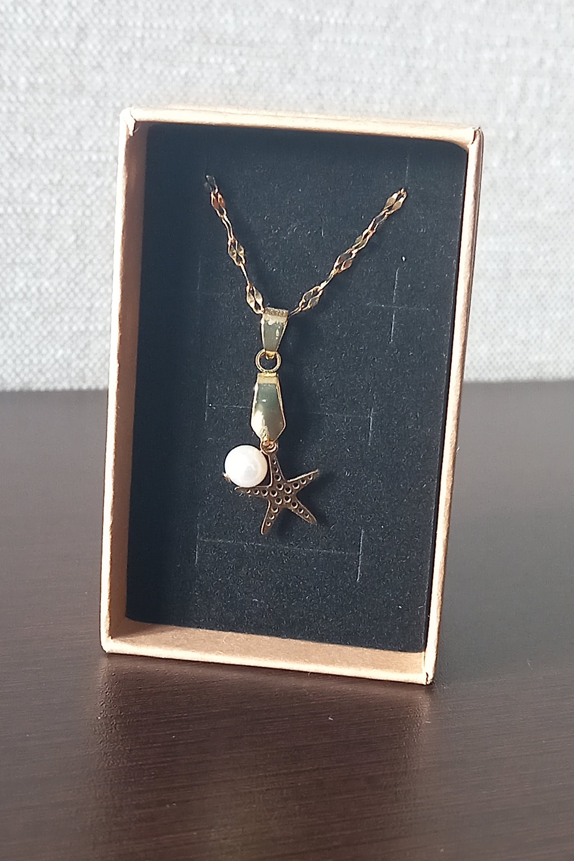 Collier Perle d’Eau Douce & Étoile de Mer